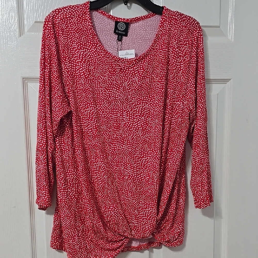 Red Polka Dot Women's Top
